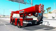 Mobile crane Liebherr in traffic v2.0 for American Truck Simulator