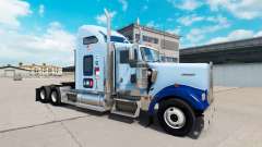Skin UNC Tarheel v1.01 on the truck Kenworth W900 for American Truck Simulator