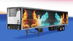 Skin CS Logistics 01 on the semitrailer-the refrigerator for American Truck Simulator