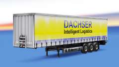 Dachser skin v1.1 on the trailer for Euro Truck Simulator 2
