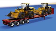 The semitrailer-site with construction equipment for American Truck Simulator