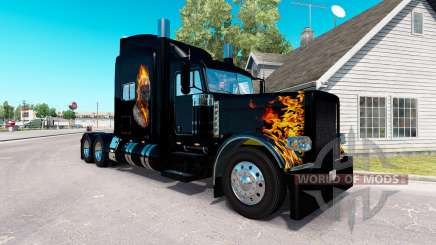 Ghost Rider skin for the truck Peterbilt 389 for American Truck Simulator