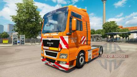 The J. Eckhardt Spedition skin for truck MAN for Euro Truck Simulator 2