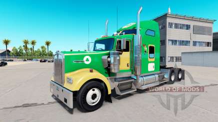 Boston Celtics skin for the Kenworth W900 tractor for American Truck Simulator
