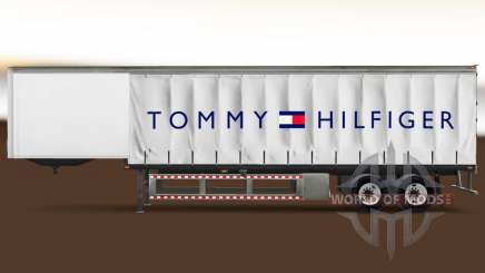 Skin Tommy Hilfiger on a curtain semi-trailer for American Truck Simulator