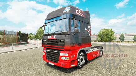 Grey Red skin for DAF truck for Euro Truck Simulator 2