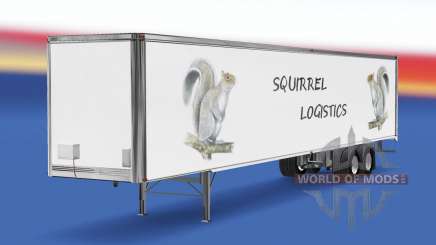 The Squirrel Logistics skin for the trailer for American Truck Simulator
