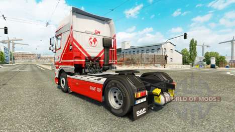 TruckSim skin for DAF truck for Euro Truck Simulator 2