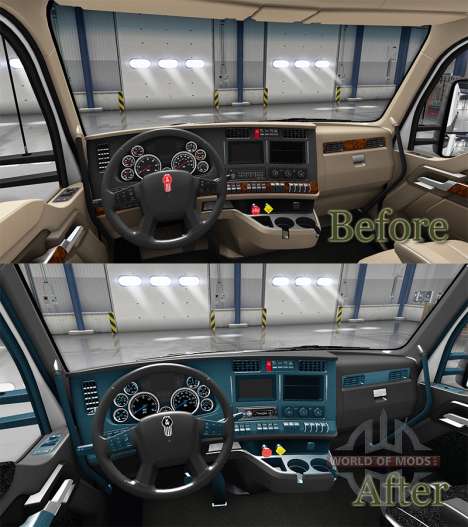 Interior Blue Dial for Kenworth T680 for American Truck Simulator