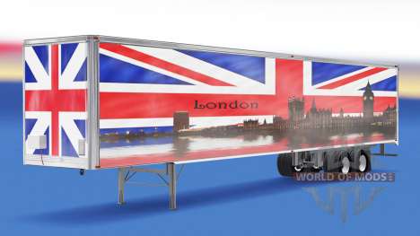 Skin London v1.2 on the trailer for American Truck Simulator