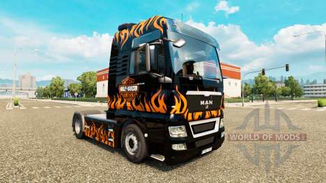 Skin Harley-Davidson on the truck MAN for Euro Truck Simulator 2