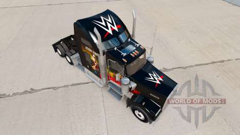 Skin WWE on the truck Kenworth W900 for American Truck Simulator