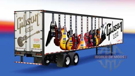 Skin Gibson Guitars on the trailer for American Truck Simulator
