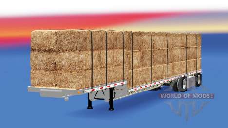 The semitrailer-platform with different loads v1 for American Truck Simulator
