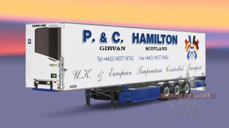 Semi-trailer refrigerator Chereau P. & C. Hamilt for Euro Truck Simulator 2