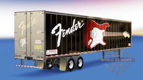 Skin Fender Guitars on the trailer for American Truck Simulator