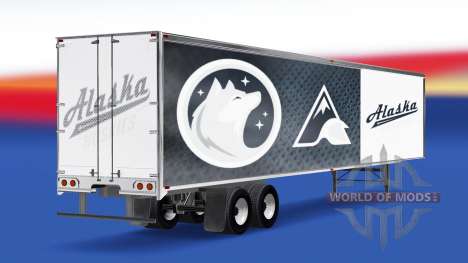Skin Alaska Huskies on the trailer for American Truck Simulator