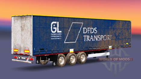 Curtain semitrailer Krone DFDS Transport v2.0 for Euro Truck Simulator 2