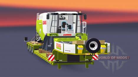 Low sweep with a cargo CLAAS Lexion 770 for Euro Truck Simulator 2