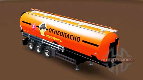 Fuel tank semi-trailer Rosneft for Euro Truck Simulator 2
