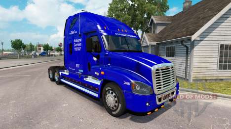 Скин National Carrier на Freightliner Cascadia for American Truck Simulator
