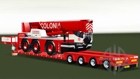 Low sweep with a cargo truck crane Liebherr for Euro Truck Simulator 2