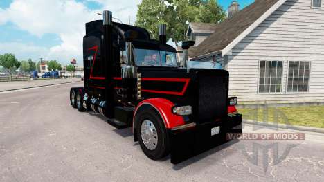 Skin Black & Red for the truck Peterbilt 389 for American Truck Simulator