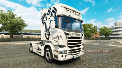 Skin Simply the Best on the tractor Scania Strea for Euro Truck Simulator 2