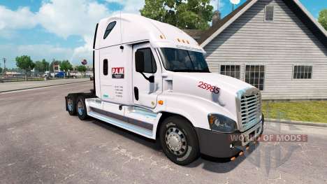 Скин P.A.M.Transport2 на Freightliner Cascadia for American Truck Simulator