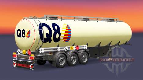 Skin Q8 fuel semi-trailer for Euro Truck Simulator 2