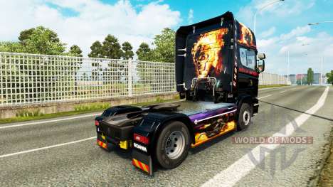 Ghost Rider skin for Scania truck for Euro Truck Simulator 2