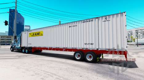 Semitrailer container J. B. Hunt for American Truck Simulator