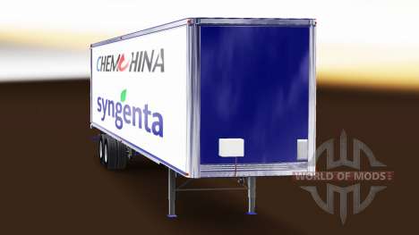 Skin ChemChina & Syngenta on the trailer for American Truck Simulator