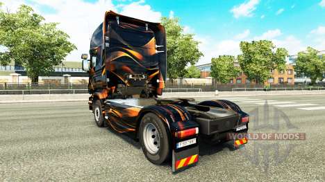 Matte Orange skin for Scania truck for Euro Truck Simulator 2