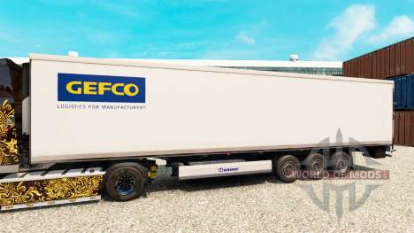 Skin Gefco for semi-refrigerated for Euro Truck Simulator 2