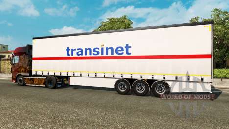 Curtain semitrailer Krone TransiNet for Euro Truck Simulator 2