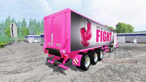 Peterbilt 388 [breast cancer] for Farming Simulator 2015