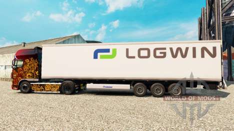 Skin Logwin Logistics for semi-refrigerated for Euro Truck Simulator 2