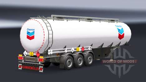 Skin Chevron fuel semi-trailer for Euro Truck Simulator 2