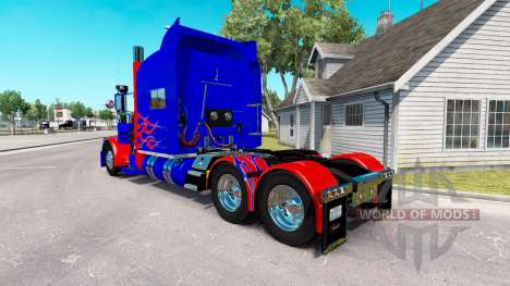 Skin Optimus Prime v2.0 tractor Peterbilt 389 for American Truck Simulator