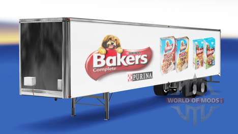 Skin Bakers on the trailer for American Truck Simulator