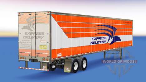 Skin Express Delivery on the trailer for American Truck Simulator