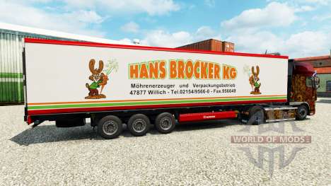 Skin Hans Brocker KG for semi-refrigerated for Euro Truck Simulator 2