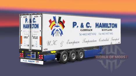 Semi-trailer refrigerator Chereau P. & C. Hamilt for Euro Truck Simulator 2