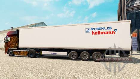 Skin Rhenus Hellmann on the semitrailer-the refr for Euro Truck Simulator 2
