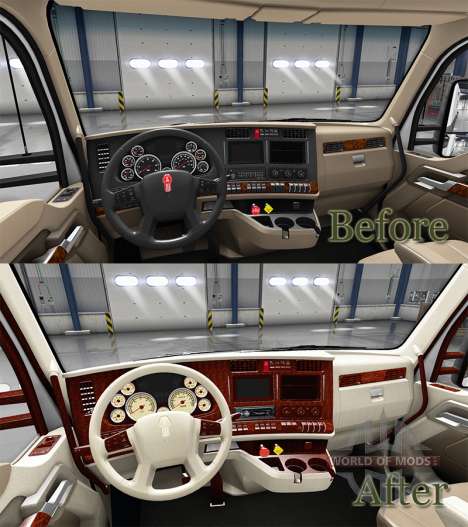 The interior is Retro Dial for Kenworth T680 for American Truck Simulator