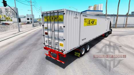 Semitrailer container J. B. Hunt for American Truck Simulator