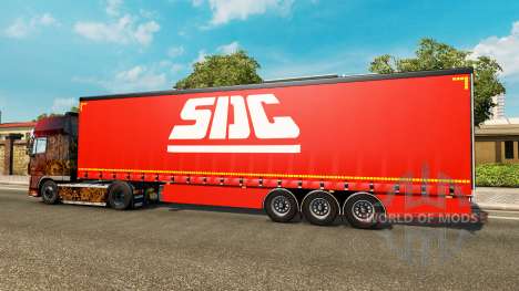 Curtain semi-trailer Krone SDC for Euro Truck Simulator 2