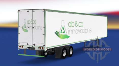 Skin ab&cd innovations on the trailer for American Truck Simulator