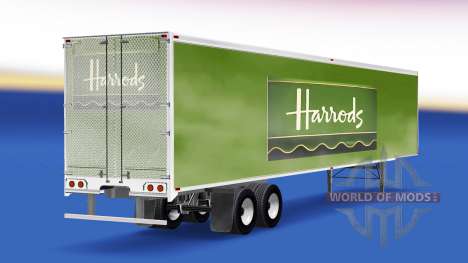 Skin Harrods v2.0 on the semi-trailer for American Truck Simulator